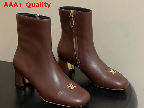 Louis Vuitton Swing Ankle Boot in Bordeaux Lambskin Replica