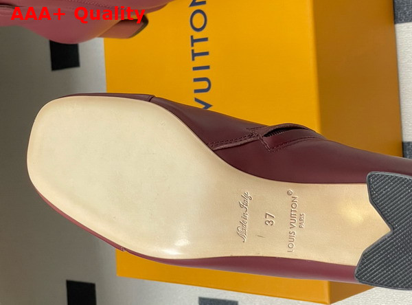 Louis Vuitton Swing Ankle Boot in Burgundy Lambskin Replica