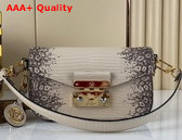 Louis Vuitton Swing Handbag Cream Lizard Leather Replica