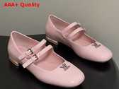 Louis Vuitton Swing Mary Jane Ballerina in Rose Antique Pink Patent Calf Leather 1AJNTF Replica