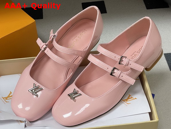 Louis Vuitton Swing Mary Jane Ballerina in Rose Antique Pink Patent Calf Leather 1AJNTF Replica