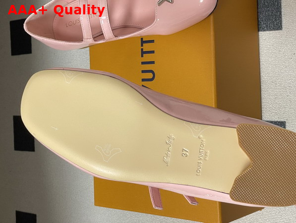 Louis Vuitton Swing Mary Jane Ballerina in Rose Antique Pink Patent Calf Leather 1AJNTF Replica