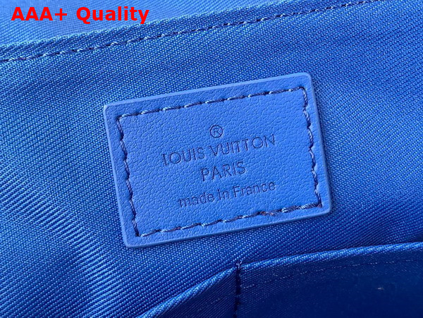 Louis Vuitton Takeoff Messenger in Bright Blue Cowhide Leather Replica