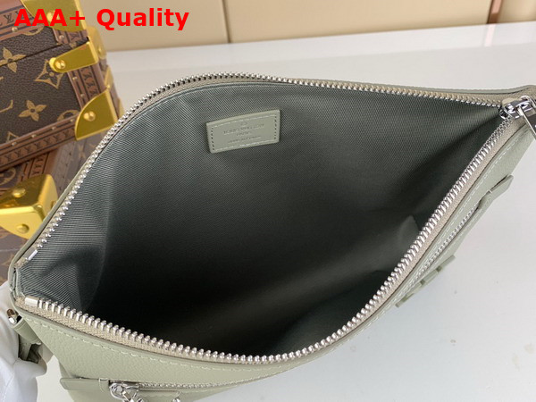 Louis Vuitton Takeoff Pouch in Sage Aerogram Leather Replica