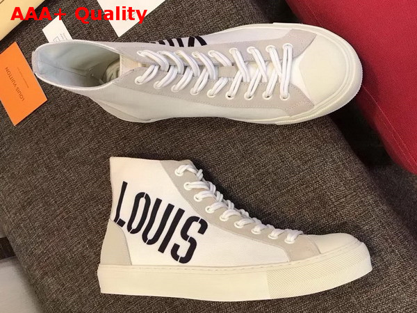 Louis Vuitton Tattoo Sneaker Boot Creme Cotton Canvas 1A3771 Replica