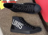 Louis Vuitton Tattoo Sneaker Boot in Black Cotton Canvas Replica
