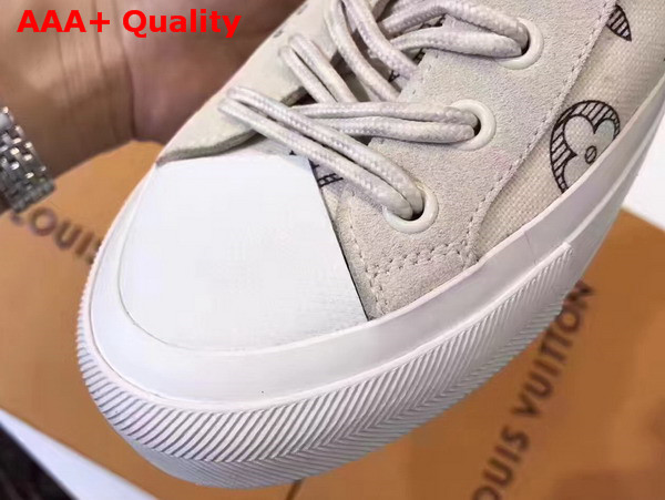 Louis Vuitton Tattoo Sneaker Boot in Cream Monogram Cotton Canvas Replica
