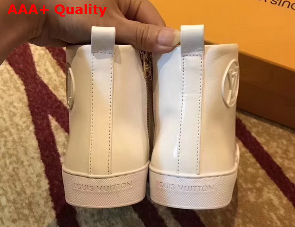 Louis Vuitton Tattoo Sneaker Boot in White Calf Leather 1A37TE Replica