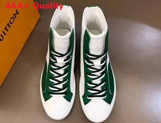 Louis Vuitton Tattoo Sneaker Boot in White Grained Calf Leather 1A8XWS Replica