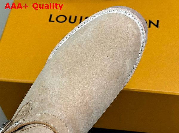 Louis Vuitton Territory Ankle Boot in Beige Nubuck Calf Leather 1AIU42 Replica