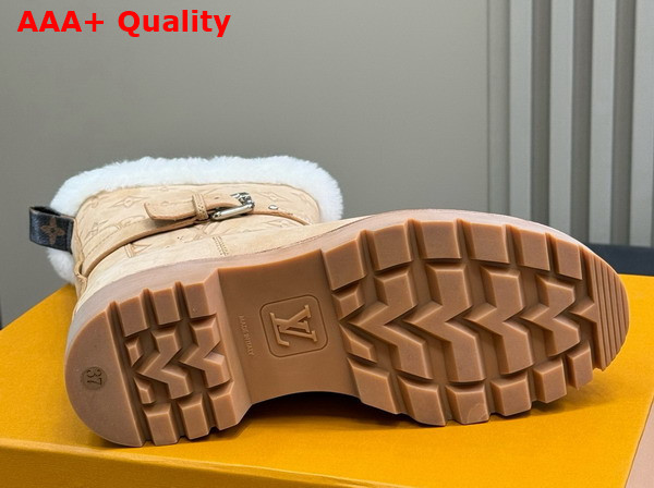 Louis Vuitton Territory Ankle Boot in Beige Nubuck Calf Leather 1AIU42 Replica