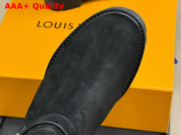 Louis Vuitton Territory Ankle Boot in Black Nubuck Calf Leather Replica