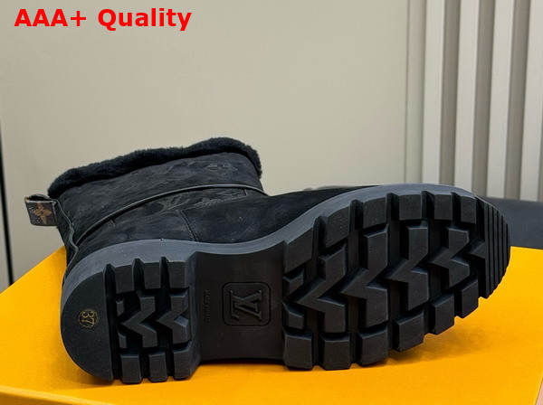 Louis Vuitton Territory Ankle Boot in Black Nubuck Calf Leather Replica