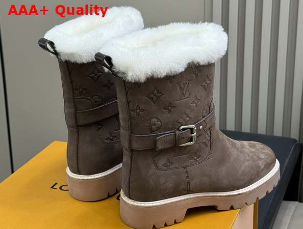 Louis Vuitton Territory Ankle Boot in Brown Nubuck Calf Leather 1AIU59 Replica