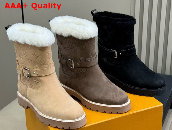 Louis Vuitton Territory Ankle Boot in Brown Nubuck Calf Leather 1AIU59 Replica