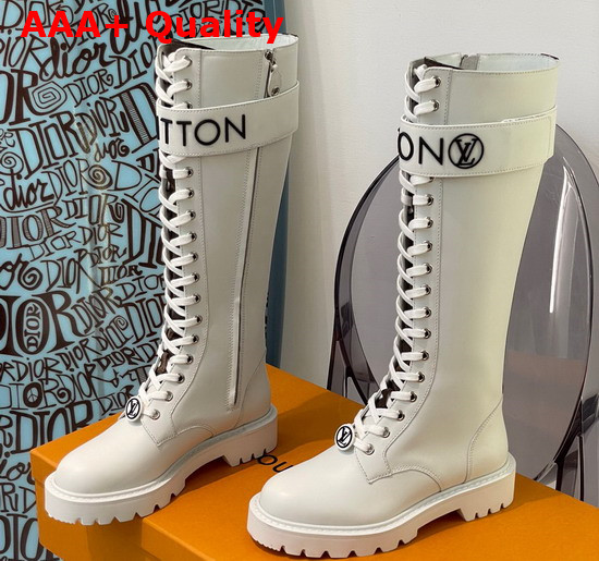 Louis Vuitton Territory Flat High Ranger Beige Calf Leather Replica
