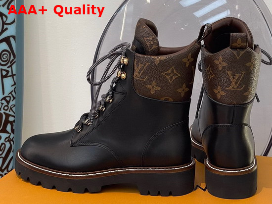 Louis Vuitton Territory Flat Ranger Black Calf Leather and Patent Monogram Canvas 1A958R Replica