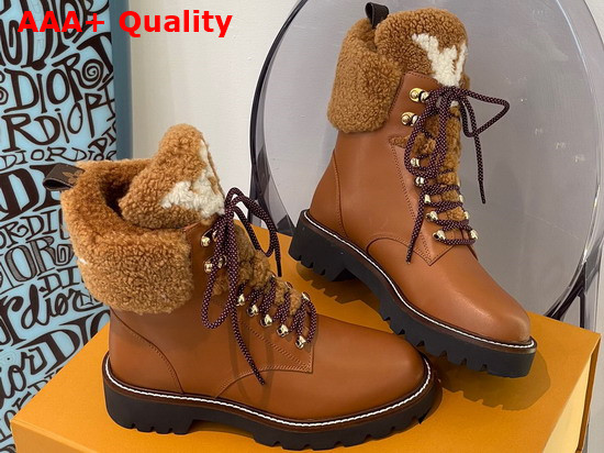 Louis Vuitton Territory Flat Ranger Cognac Brown Calf Leather and Shearling 1A95JF Replica
