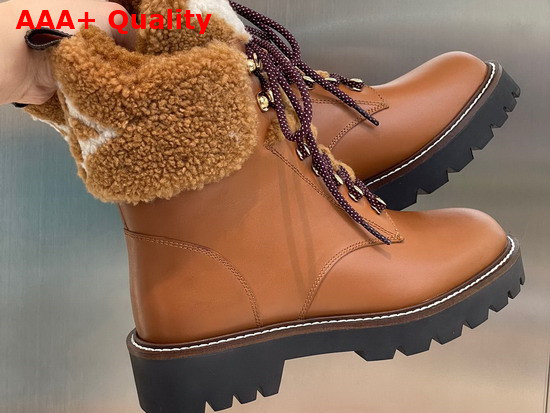 Louis Vuitton Territory Flat Ranger Cognac Brown Calf Leather and Shearling 1A95JF Replica