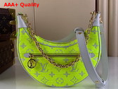 Louis Vuitton The Loop Half Moon Baguette Bag in Yellow Monogram Jacquard Velvet M81484 Replica