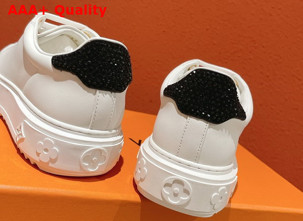 Louis Vuitton Time Out Sneaker Black Calf Leather and Strass 1AB418 Replica