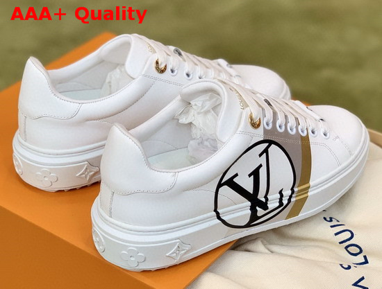 Louis Vuitton Time Out Sneaker Blanc Noir Calf Leather 1A64RQ Replica