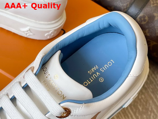 Louis Vuitton Time Out Sneaker Blue Printed Calf Leather 1A95CB Replica