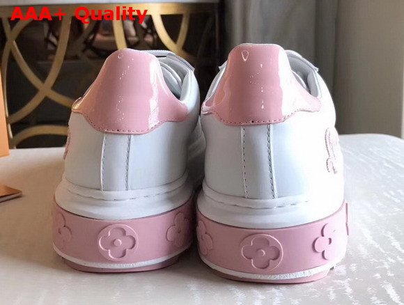 Louis Vuitton Time Out Sneaker Pink Plain Calf Leather Replica