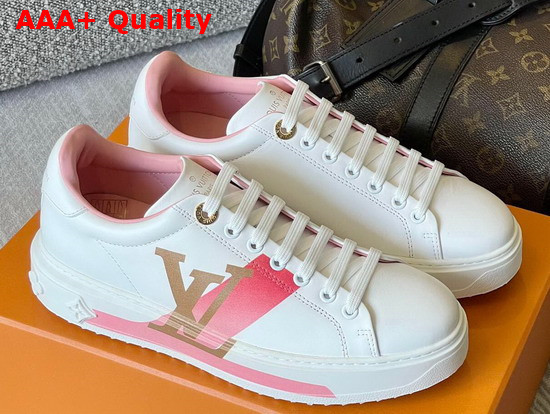 Louis Vuitton Time Out Sneaker Pink Printed Calf Leather 1A95BV Replica