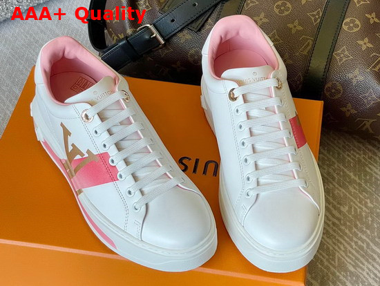 Louis Vuitton Time Out Sneaker Pink Printed Calf Leather 1A95BV Replica