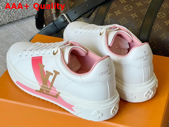 Louis Vuitton Time Out Sneaker Pink Printed Calf Leather 1A95BV Replica
