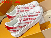 Louis Vuitton Time Out Sneaker Red Printed Calf Leather 1A9D2V Replica
