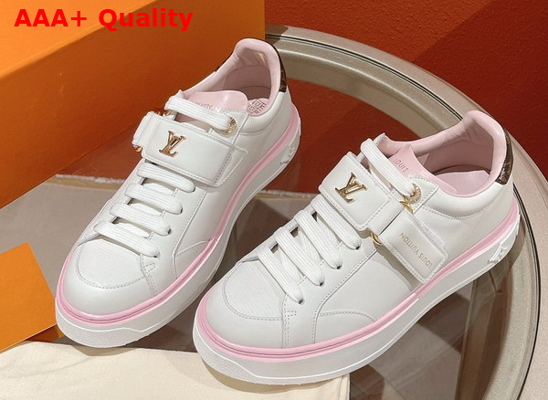 Louis Vuitton Time Out Sneaker Rose Clair Calf Leather 1AB18S Replica