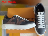 Louis Vuitton Time Out Sneaker in Black Plain Calf Leather 1AIEGO Replica
