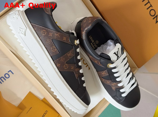 Louis Vuitton Time Out Sneaker in Black Plain Calf Leather 1AIEGO Replica
