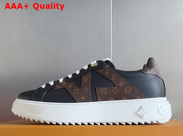 Louis Vuitton Time Out Sneaker in Black Plain Calf Leather 1AIEGO Replica
