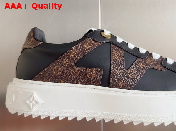 Louis Vuitton Time Out Sneaker in Black Plain Calf Leather 1AIEGO Replica