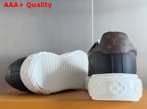 Louis Vuitton Time Out Sneaker in Black Plain Calf Leather 1AIEGO Replica