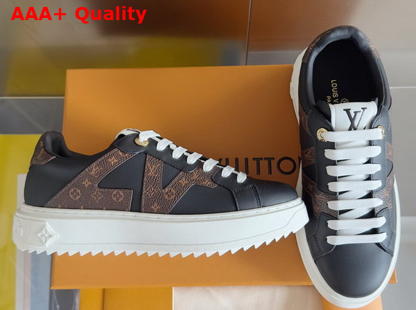 Louis Vuitton Time Out Sneaker in Black Plain Calf Leather 1AIEGO Replica