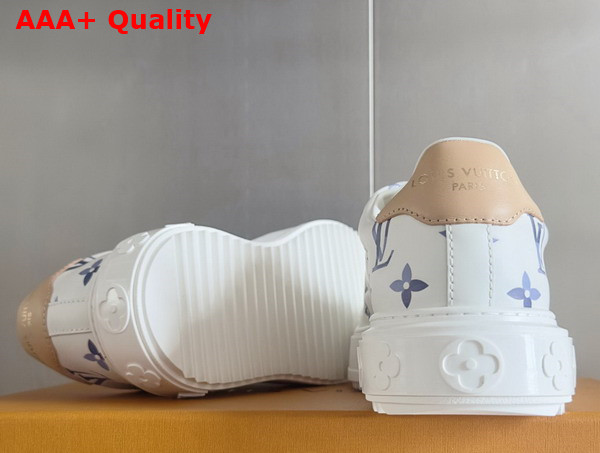 Louis Vuitton Time Out Sneaker in Blue Monogram Debossed Calf Leather 1AHOOF Replica