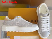 Louis Vuitton Time Out Sneaker in Gray Monogram Debossed Calf Leather 1AGUVW Replica