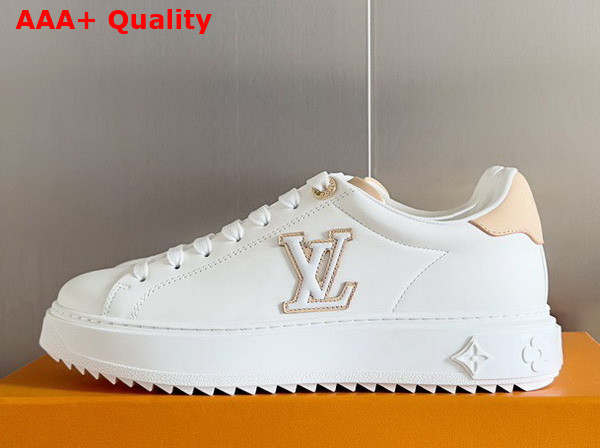 Louis Vuitton Time Out Sneaker in White Natural Calf Leather 1ABVQV Replica