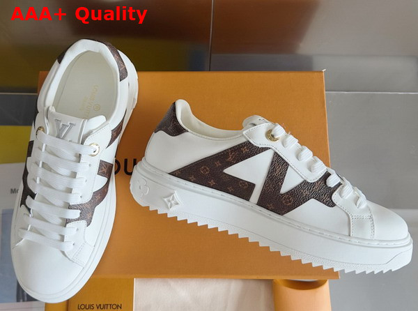 Louis Vuitton Time Out Sneaker in White Plain Calf Leather 1AIEFC Replica