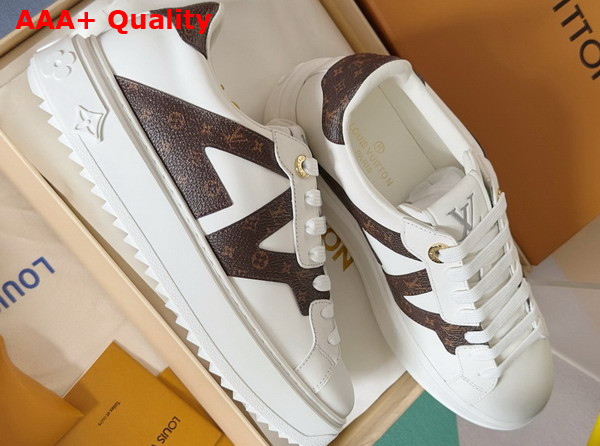 Louis Vuitton Time Out Sneaker in White Plain Calf Leather 1AIEFC Replica