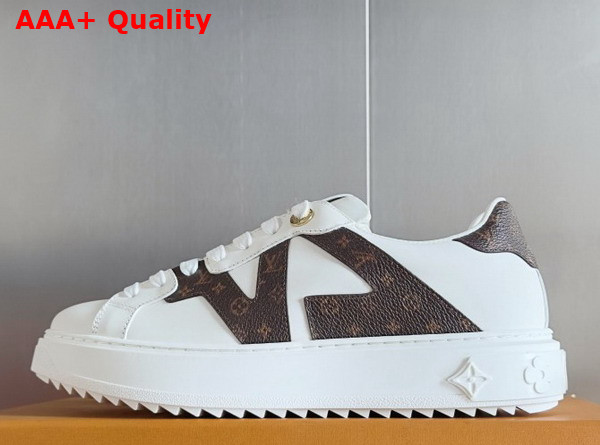 Louis Vuitton Time Out Sneaker in White Plain Calf Leather 1AIEFC Replica