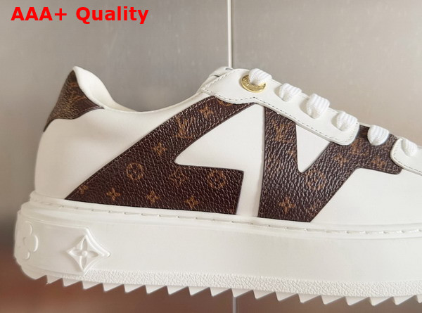 Louis Vuitton Time Out Sneaker in White Plain Calf Leather 1AIEFC Replica