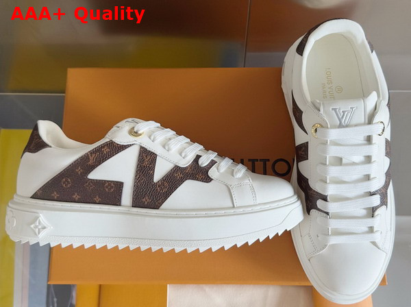 Louis Vuitton Time Out Sneaker in White Plain Calf Leather 1AIEFC Replica