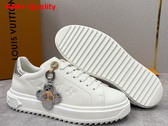 Louis Vuitton Time Out Sneaker in White Plain Calf Leather 1AIVHV Replica
