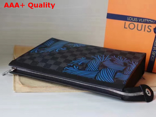 Louis Vuitton Toiletry Pouch 26 in Damier Graphite Canvas with Rope Pattern Replica