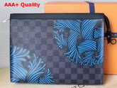 Louis Vuitton Toiletry Pouch 26 in Damier Graphite Canvas with Rope Pattern Replica